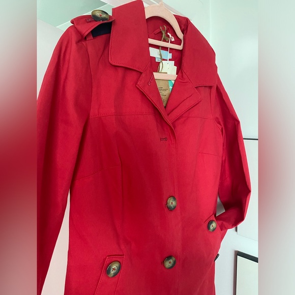 NWT Boden Red Trench Coat - Picture 2 of 7